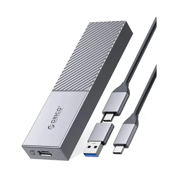 Hộp ổ cứng Orico M.2 Sata TypeC Nhôm - Tốc độ 6Gbps (M205C3-GY) - Box SSD