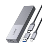 Hộp ổ cứng Orico M.2 Sata TypeC Nhôm - Tốc độ 6Gbps (M205C3-GY) - Box SSD