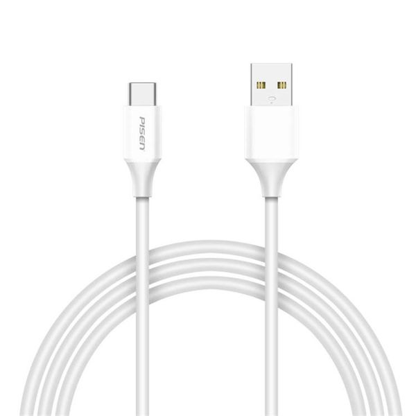 Cáp Pisen USB Type-C 3A (TC05-1000, Quick Charging)1000mm White