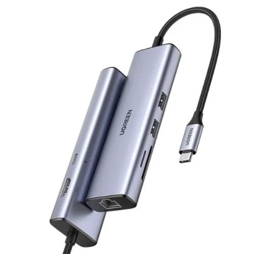BỘ CHIA Ugreen USB-C to 2 x USB-A 2.0 + USB-A 3.0 + HDMI + PD hỗ trợ 4K (15495)