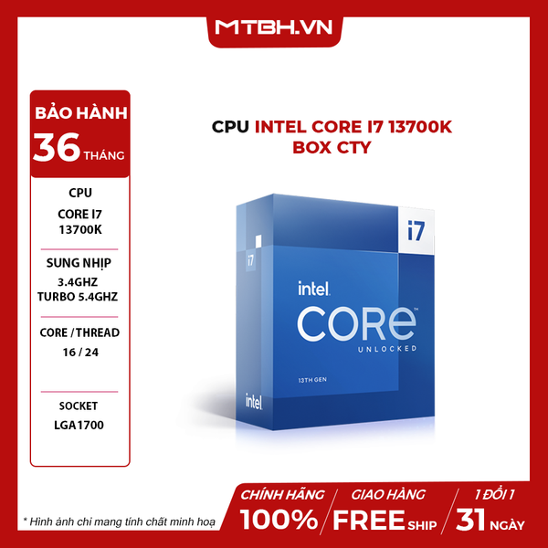 CPU Intel Core i7 13700K BOX CTY 13TH