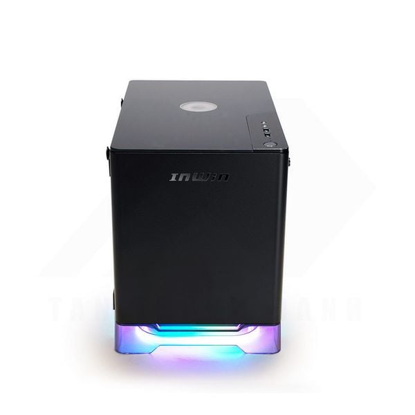 Case InWin A1 Plus Black QI Charger Full Side Tempered Glass Mini ITX