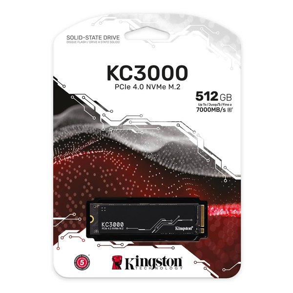 SSD Kingston 512GB KC3000 NVMe M.2 2280 PCIe Gen 4 x 4