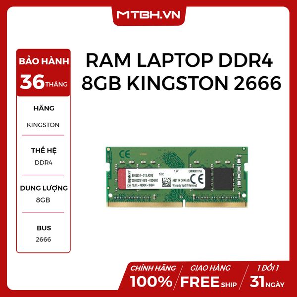RAM LAPTOP DDR4 8GB KINGSTON BUSS 2666 CL19