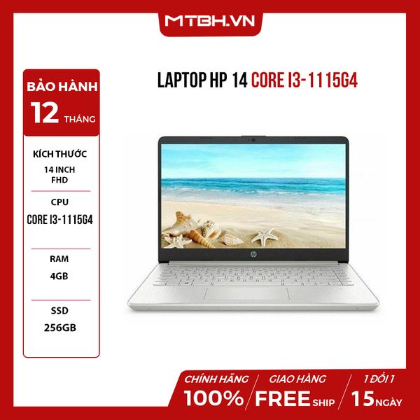 LAPTOP HP 14 CORE I3-1115G4 | 4GB RAM | 256GB SSD | 14.0