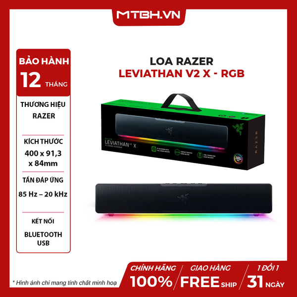 LOA RAZER LEVIATHAN V2 X - RGB | Bluetooth 5.0