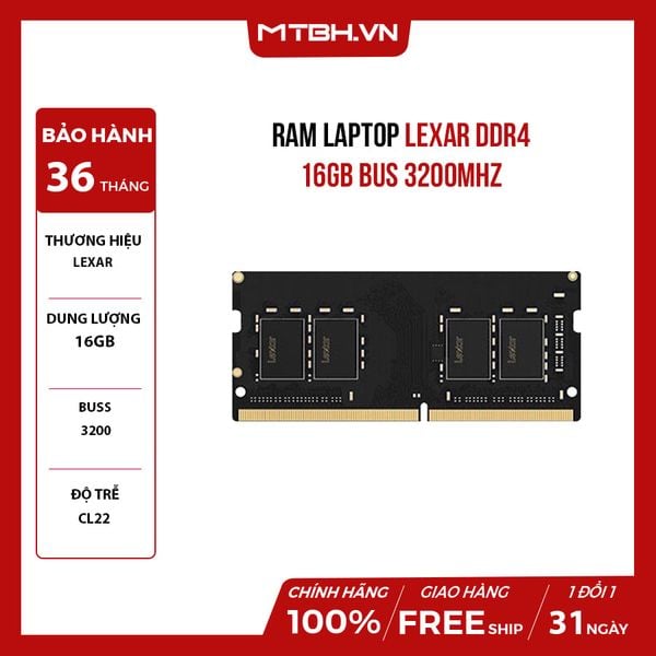 RAM LAPTOP LEXAR DDR4 16GB BUS 3200MHz