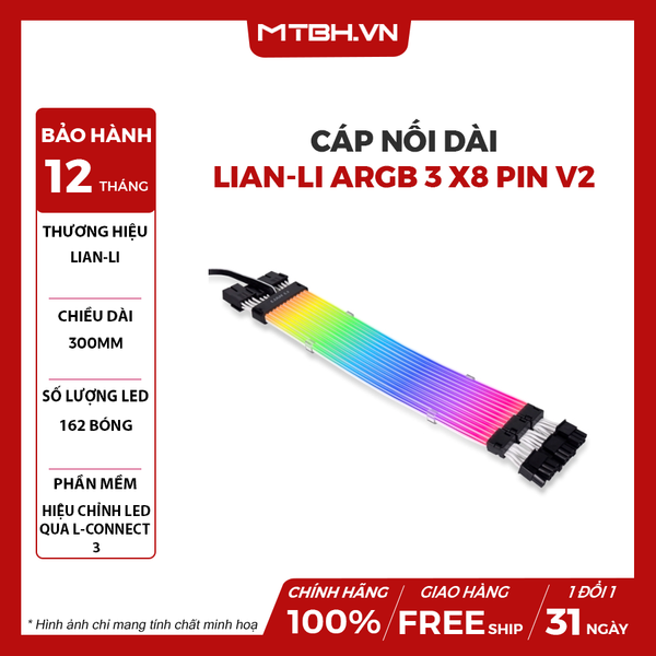 Dây nguồn nối dài Lian Li ARGB 3x8 Pin Plus V2 Power