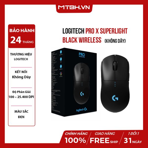 Chuột Logitech Pro X Superlight Black Wireless