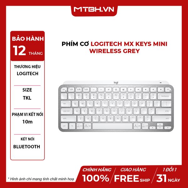 Bàn Phím Cơ Logitech Mx Keys Mini Wireless Grey