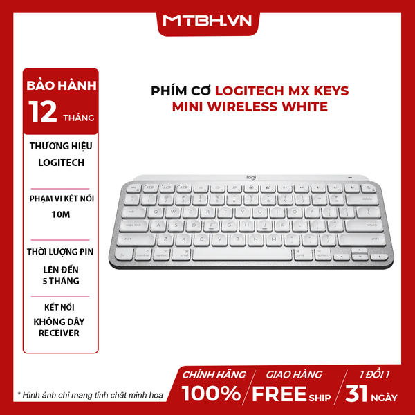 Bàn Phím Cơ Logitech Mx Keys Mini Wireless White