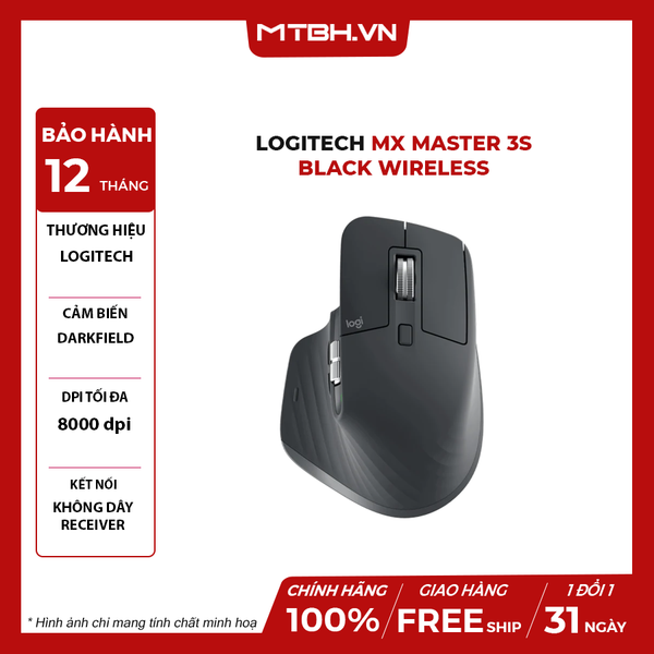 Chuột Logitech MX Master 3S Black Graphite Wireless