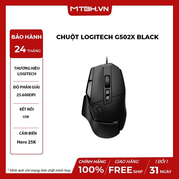 Chuột Logitech G502 X BLACK