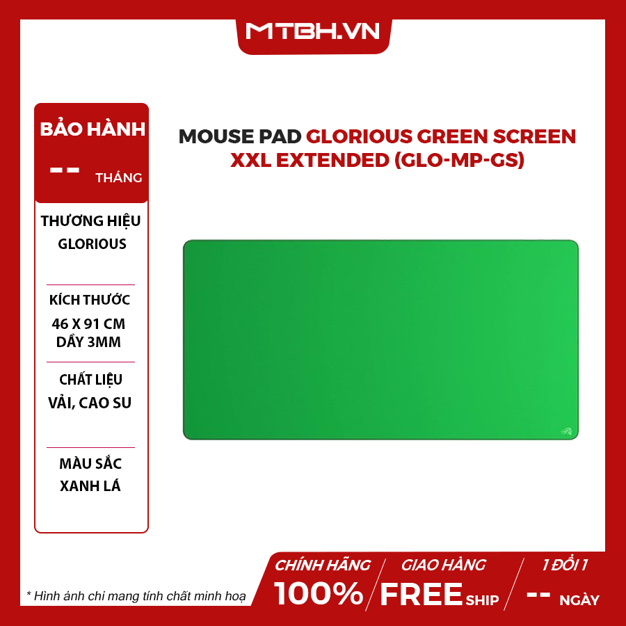 Mouse Pad Glorious Green Screen XXL Extended - 36 x 18 (GLO-MP-GS ...