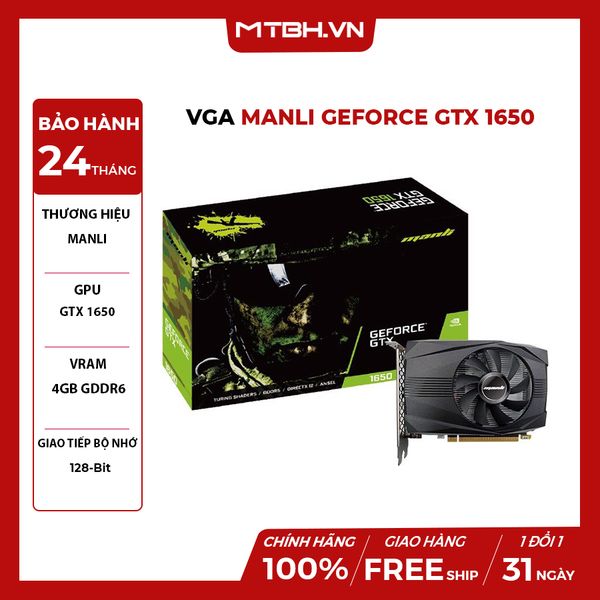 VGA MANLI GTX 1650 4GB GDDR6