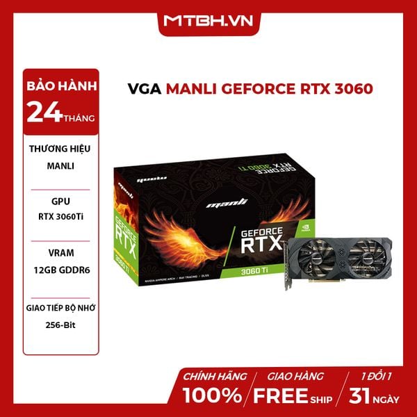 VGA MANLI RTX 3060 Dual Fan 12GB (LHR)