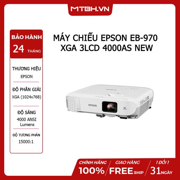 MÁY CHIẾU EPSON EB-970 XGA 3LCD 4000AS NEW