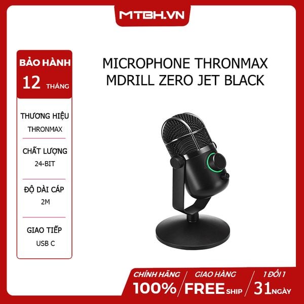 MICROPHONE THRONMAX MDRILL DOME PLUS JET BLACK