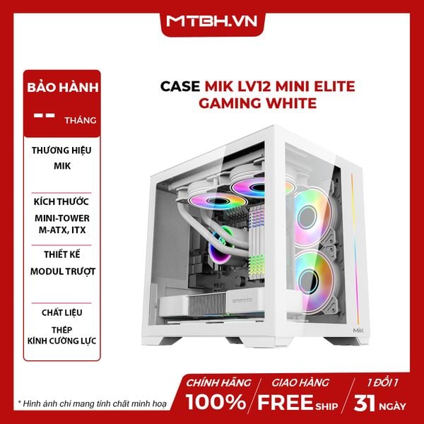 CASE MIK LV12 MINI ELITE GAMING WHITE