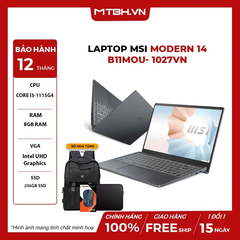LAPTOP MSI MODERN 14 B11MOU- 1027VN CORE I3-1115G4 | 8GB RAM | 256GB SSD | 14