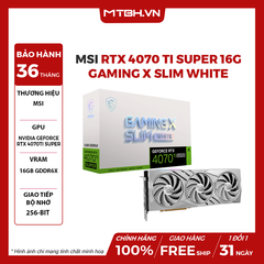 VGA MSI RTX 4070 TI SUPER 16G GAMING X SLIM WHITE