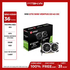 VGA MSI GTX 1650 VENTUS XS 4G OC