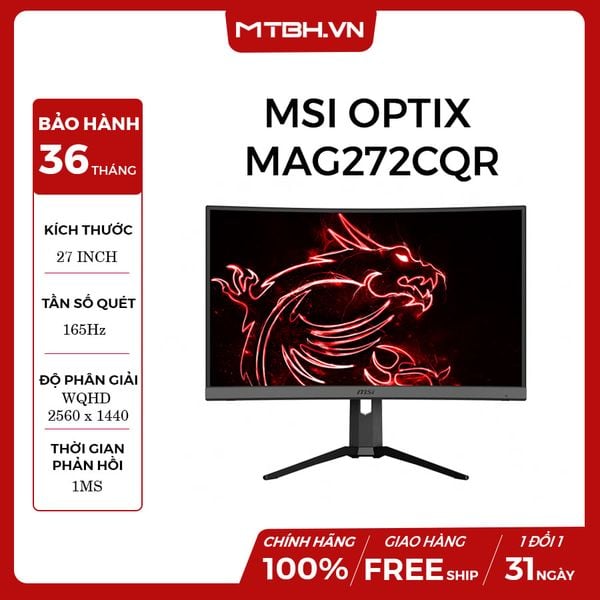 MÀN HÌNH LCD GAMING CONG MSI OPTIX MAG272CQR 27