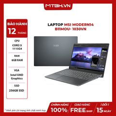 LAPTOP MSI MODERN 14 B11MOU- 1030VN CORE I3-1115G4 | 8GB RAM | 256GB SSD | 14