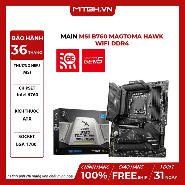 Main MSI B760 TOMAHAWK WIFI DDR4