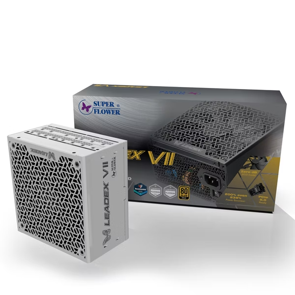 Nguồn Super Flower 850W Leadex VII XG 80 Plus Gold ATX 3.1 PCIE 5.1 White