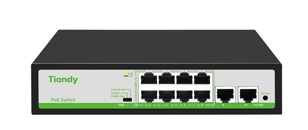Switch TIANDY TC-P3S010 10 Port 10/100Mbps PoE (F/0820/AT/90)