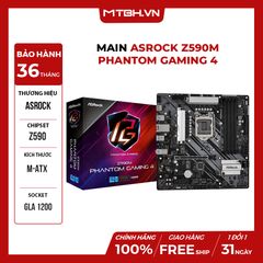 Main ASROCK Z590M PHANTOM GAMING 4 (Intel Z590, Socket 1200, m-ATX, 4 khe Ram DDR4)