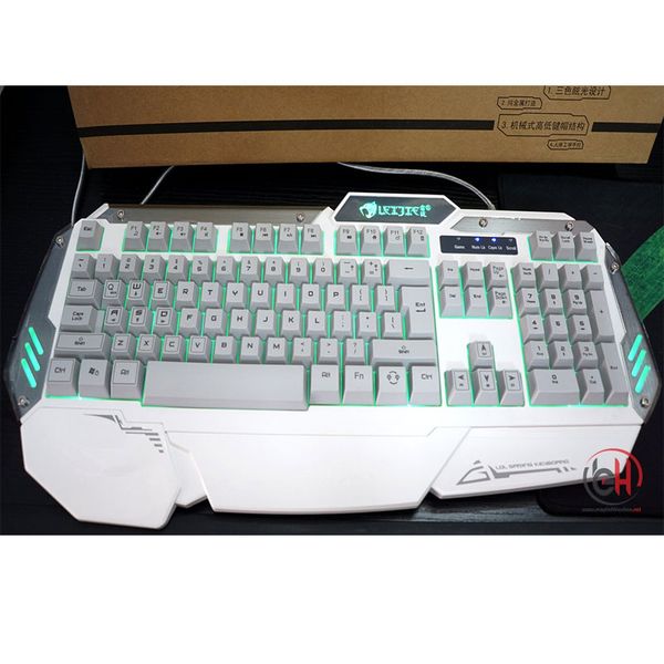 BÀN PHÍM GIẢ CƠ LED LEIZIE K22 (TRẮNG) NEW BH 06TH