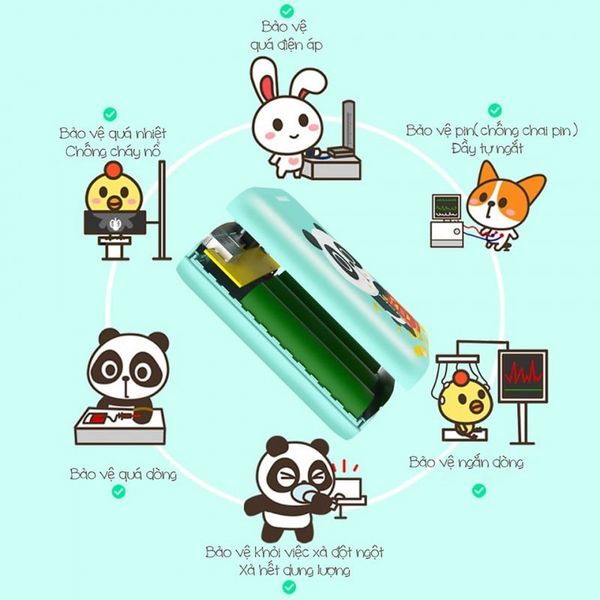 Sạc dự phòng Pisen Meatball II 10050mAh (Phiên bản mới - B) - Blue