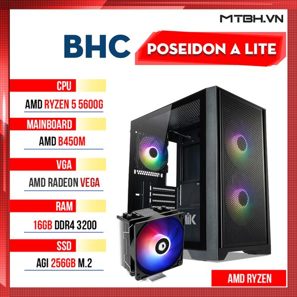 PC Gaming AMD BHC Posedion Gen 5th ( Ryzen 5 5600GT | 16GB | 256GB )