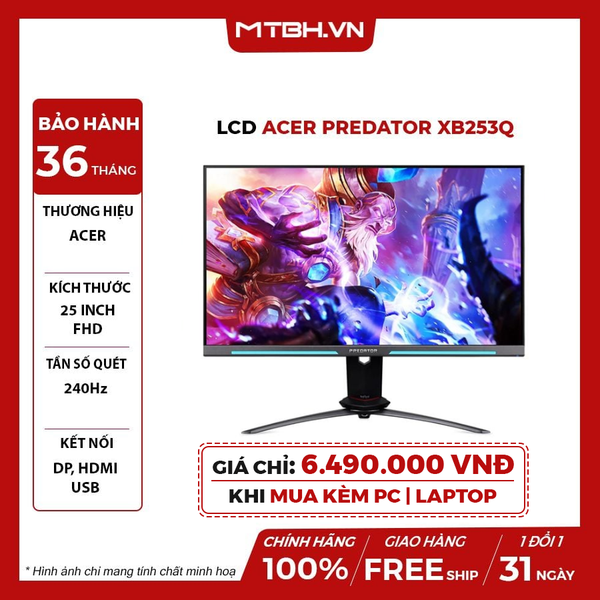 MÀN HÌNH LCD ACER PREDATOR XB253Q GX 25