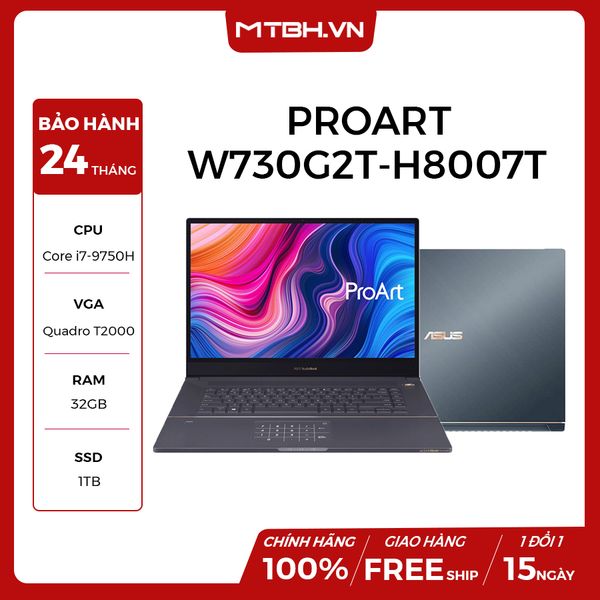 LAPTOP ASUS PROART STUDIOBOOK PRO X W730G2T-H8007T i7-9750H | 32GB RAM | 1TB SSD | VGA QUADRO T2000 4GB | 17