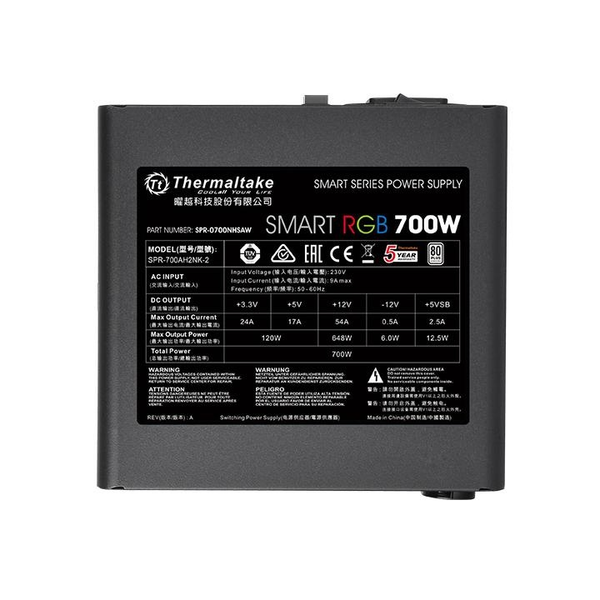 PSU THERMALTAKE 700W SMART RGB 80 PLUS