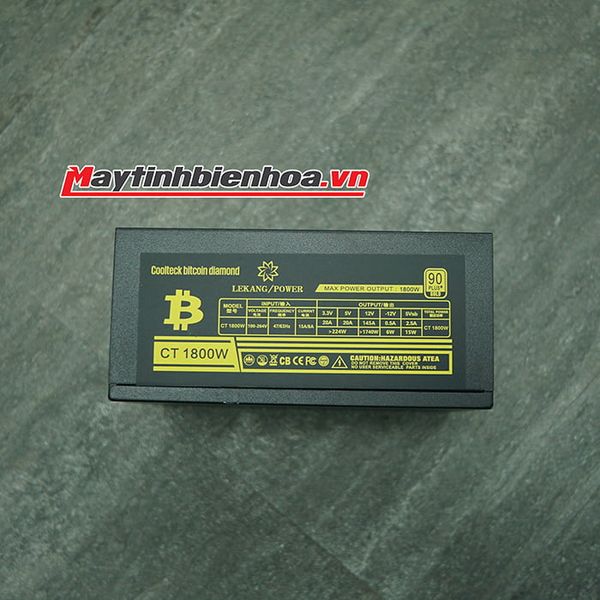 PSU COOLTECK BITCOIN DIAMOND 1800W MODULER 90 PLUS GOLD NEW BH 12TH