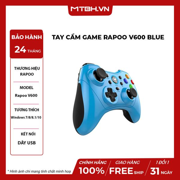 Tay Cầm Game Rapoo V600 Blue