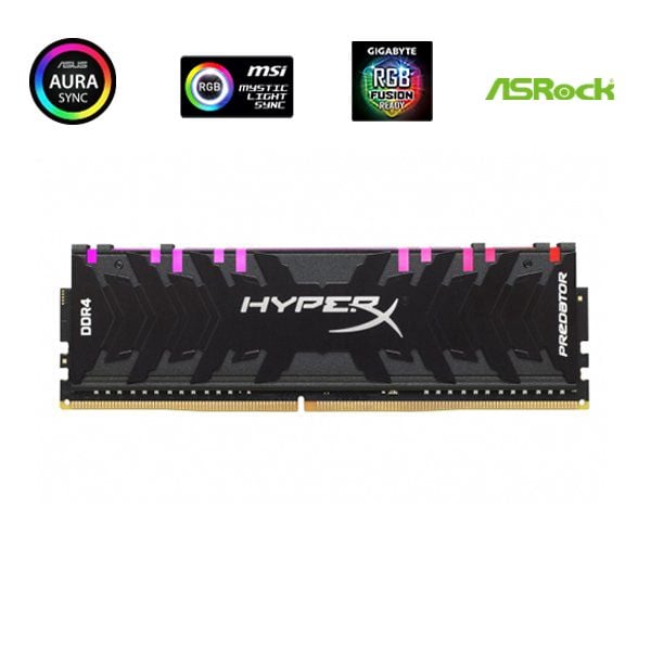 RAM DDR4 8GB KINGSTON HyperX Predator RGB 8GB 1G x 64-Bit DDR4-3200 CL16 288-Pin DIMM
