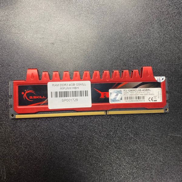 RAM DDR3 4GB GSKILL RIPJAW BUSS 1600 BH 1TH
