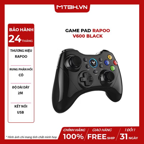 Tay Cầm Game Rapoo V600 Black