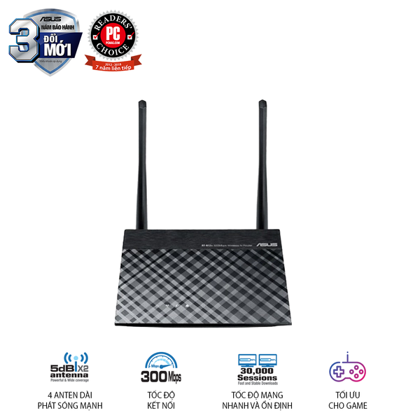 PHÁT WIFI ASUS N300 MODEL:RT-N12+ NEW BH 36TH