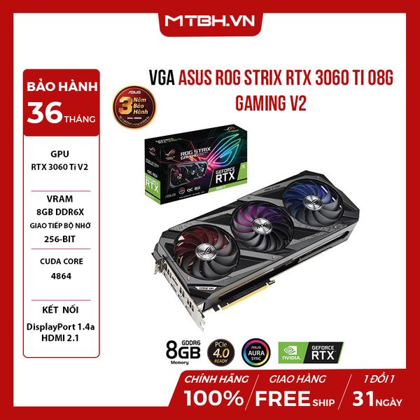 VGA ASUS RTX 3060 Ti ROG STRIX O8G GAMING V2