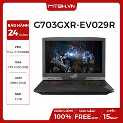 LAPTOP ASUS GAMING ROG G703GXR-EV029R RTX 2080 8GB INTEL CORE I9 9980HK 32GB 1.5TB SSD 17.3” IPS 144HZ 3MS G-SYNC PERKEY RGB WIN 10