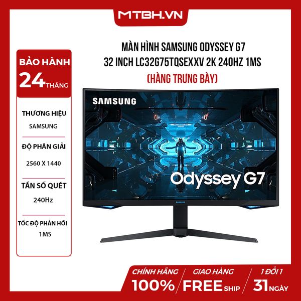 (DEMO) MÀN HÌNH LCD SAMSUNG ODYSSEY G7 32 INCH LC32G75TQSEXXV 2K 240HZ 1MS GSYNC CURVED GAMING CHUYÊN GAME PSD