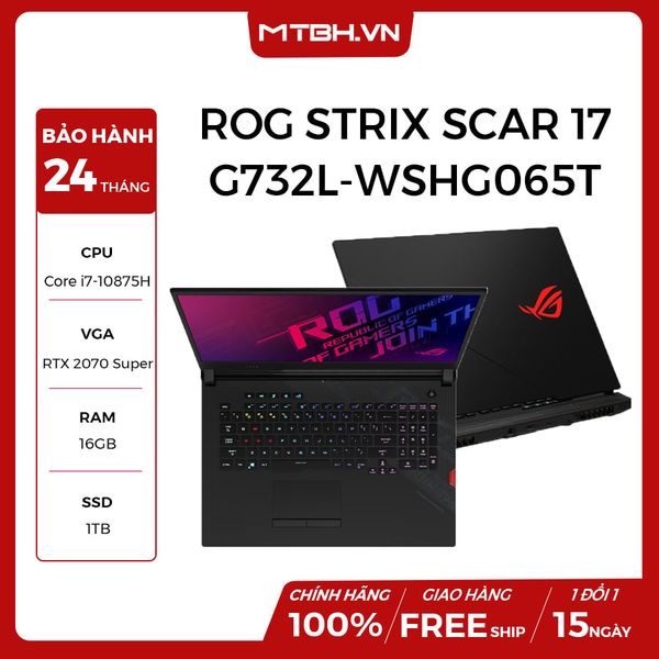 LAPTOP ASUS ROG STRIX SCAR 17 G732L-WSHG065T GEFORCE RTX 2070S 8GB INTEL CORE I7 10875H 16GB 1TB 17.3″ FHD IPS 300HZ PERKEY RGB WIN 10 FPT