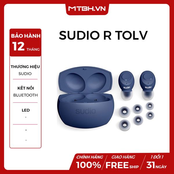 TAI NGHE TRUE WIRELESS SUDIO R TOLV BLACK NEW