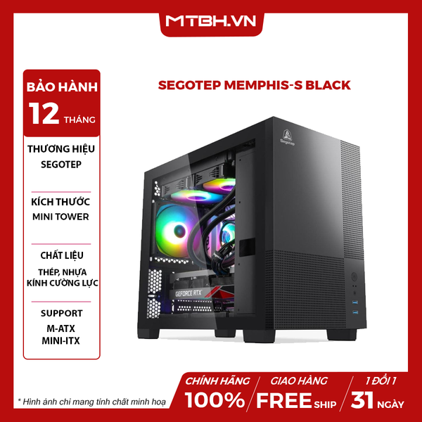 Case Segotep Memphis-S Black (Mini Tower/ Màu đen)